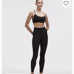lululemon athletica Black Flocked Leggings